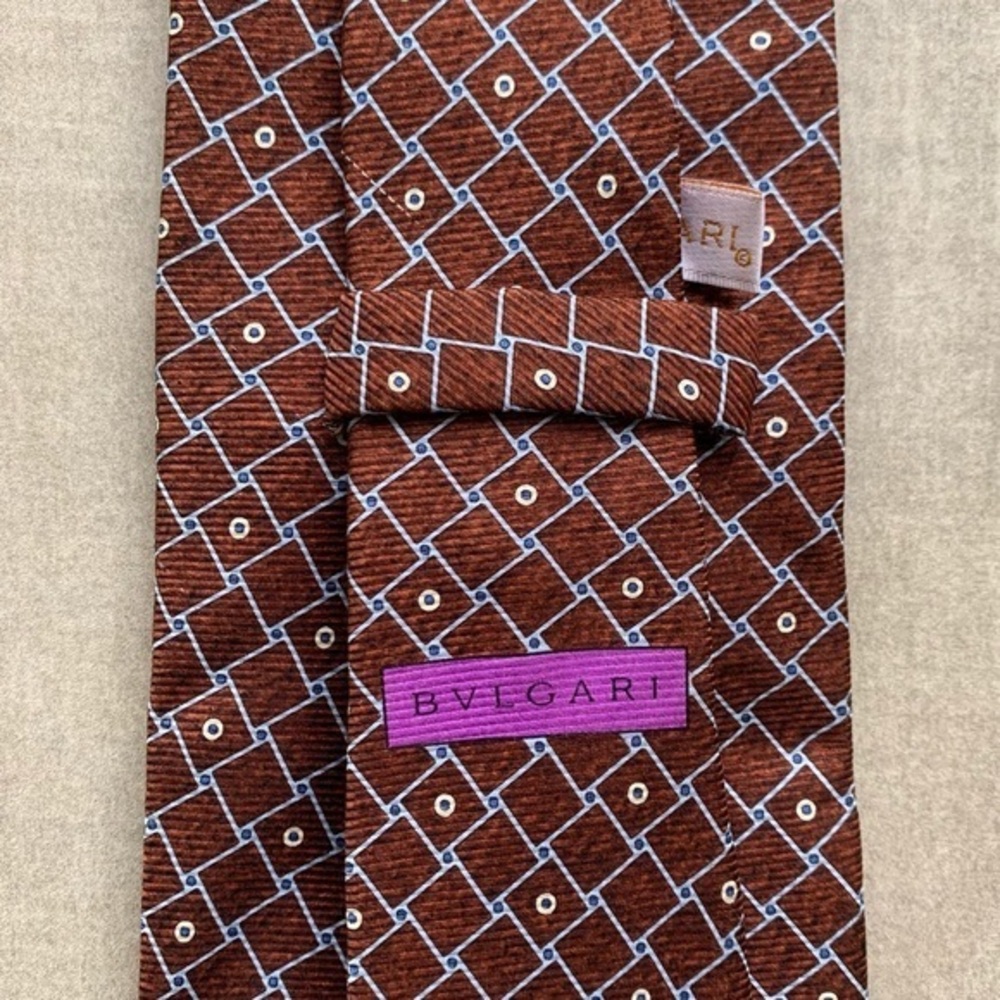 BVLGARI “Seven Fold” Silk Tie by Davide Pizzigoni
